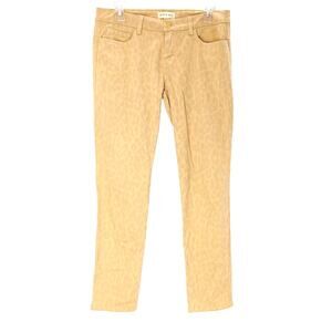 Cloth & Stone Anthropologie Leopard Print Skinny Jeans Light Wash Womens Size 29